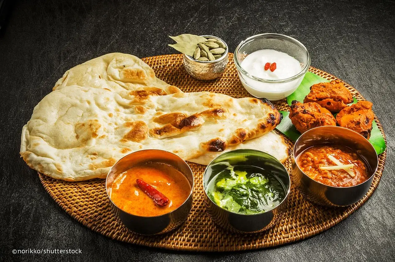 naan bread and many various